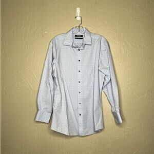 Murano Blue Long Sleeve Button Down - Size 16/33